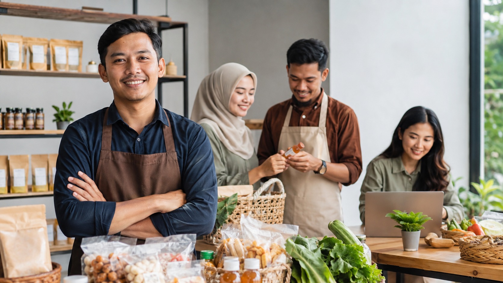 Anggota dan pelaku UMKM Koperasi Usaha Kemitraan Madani